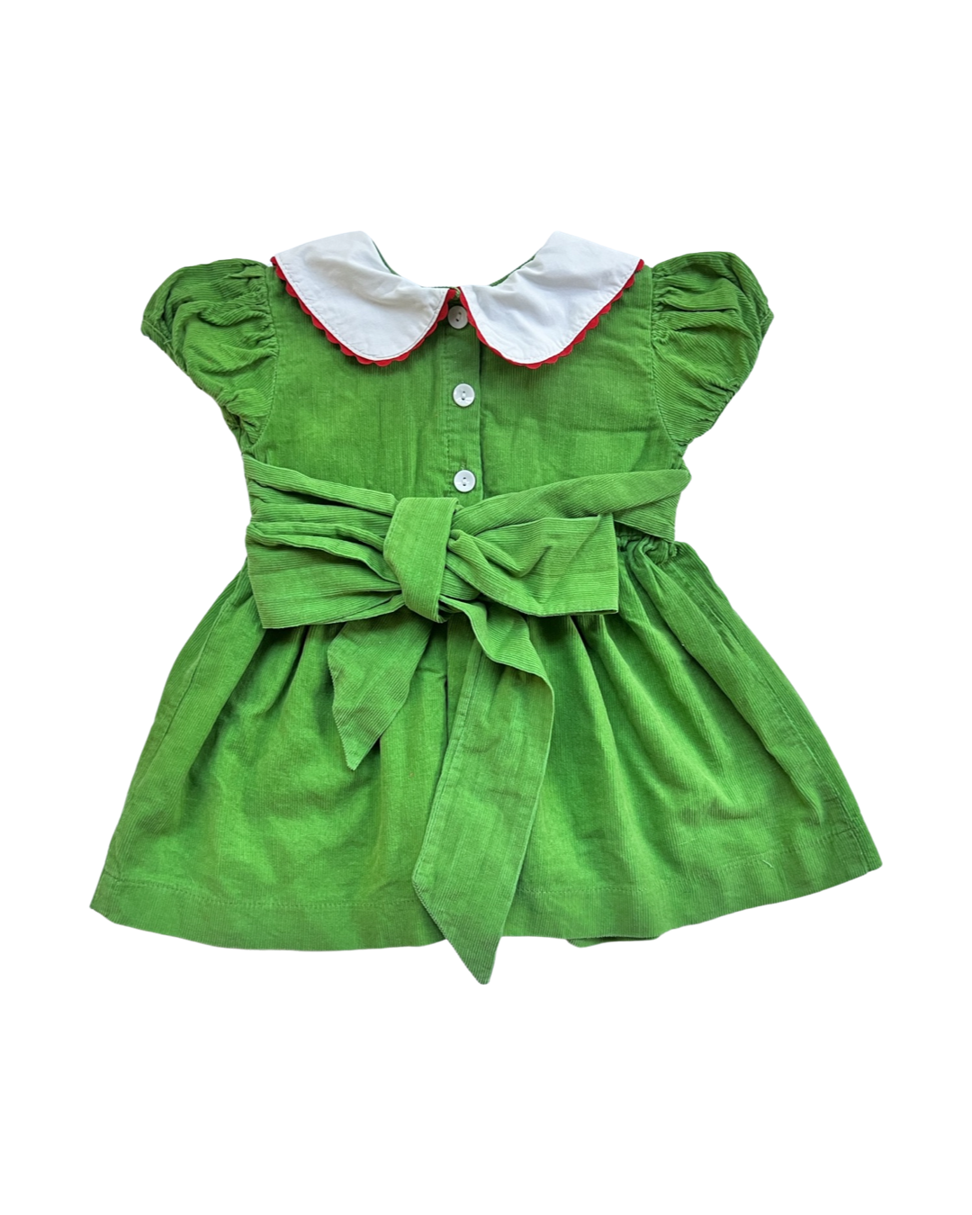 3-6M Baby Girl Lil’ Cactus Smocked Santa Christmas Dress