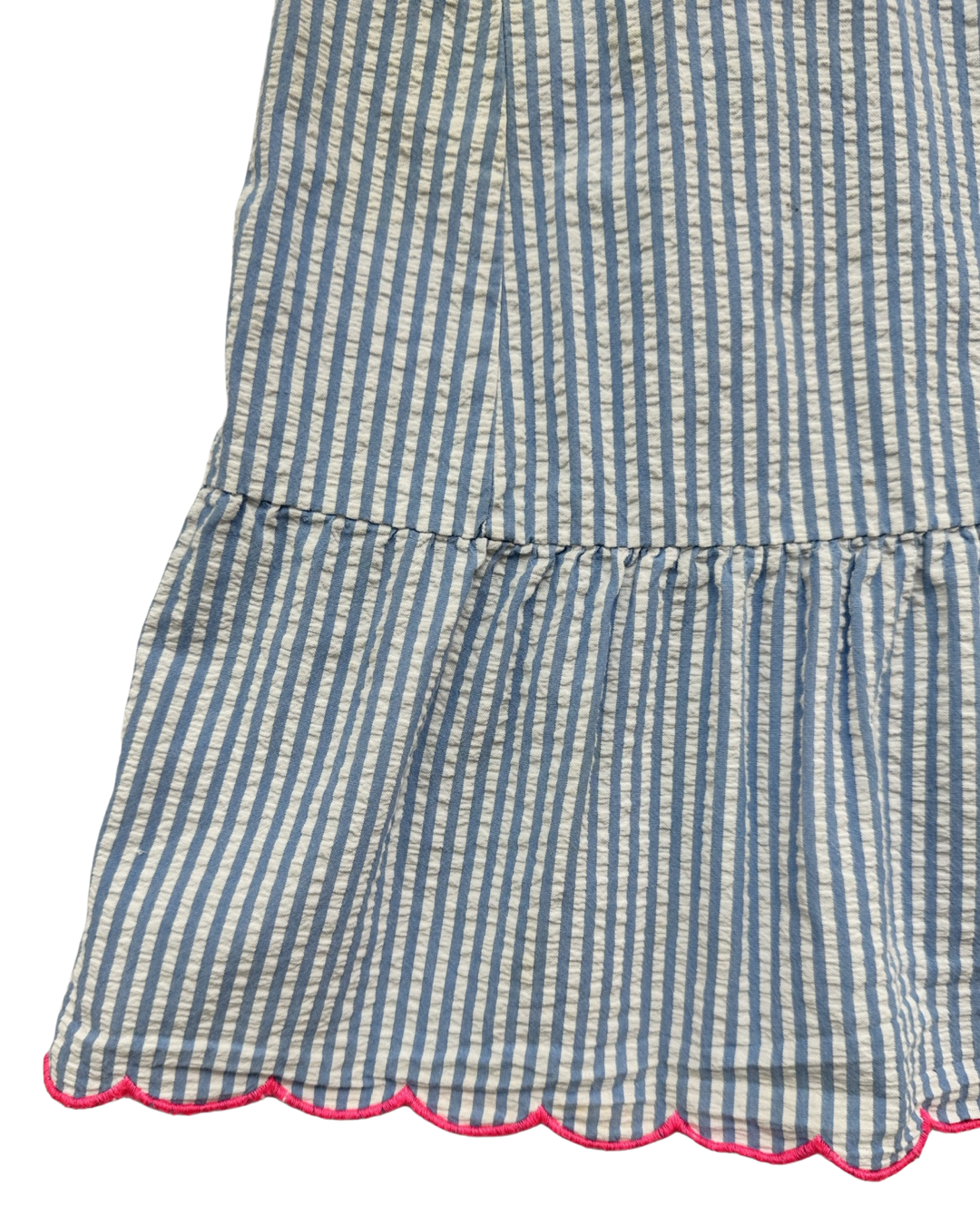 2T Toddler Girl Crewcuts Blue Stripe Seersucker Dress