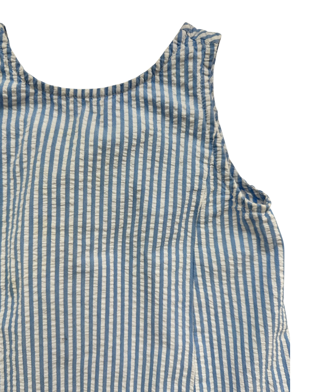 2T Toddler Girl Crewcuts Blue Stripe Seersucker Dress