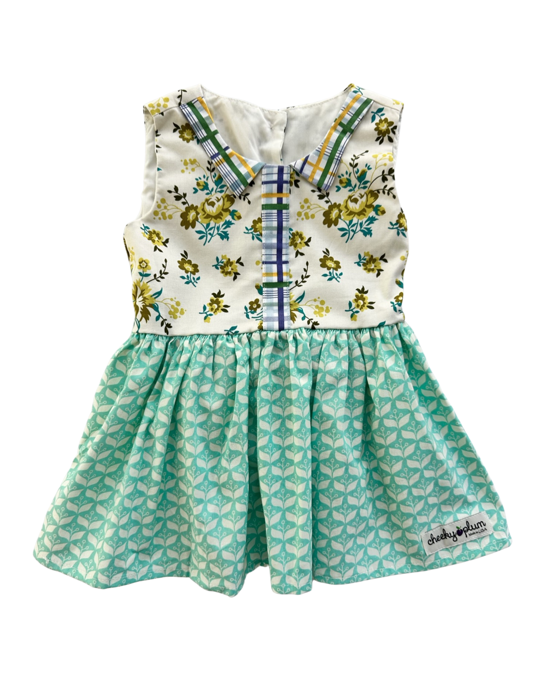 12M-18M Baby Girl Cheeky Plum Boutique Retro Floral Dress