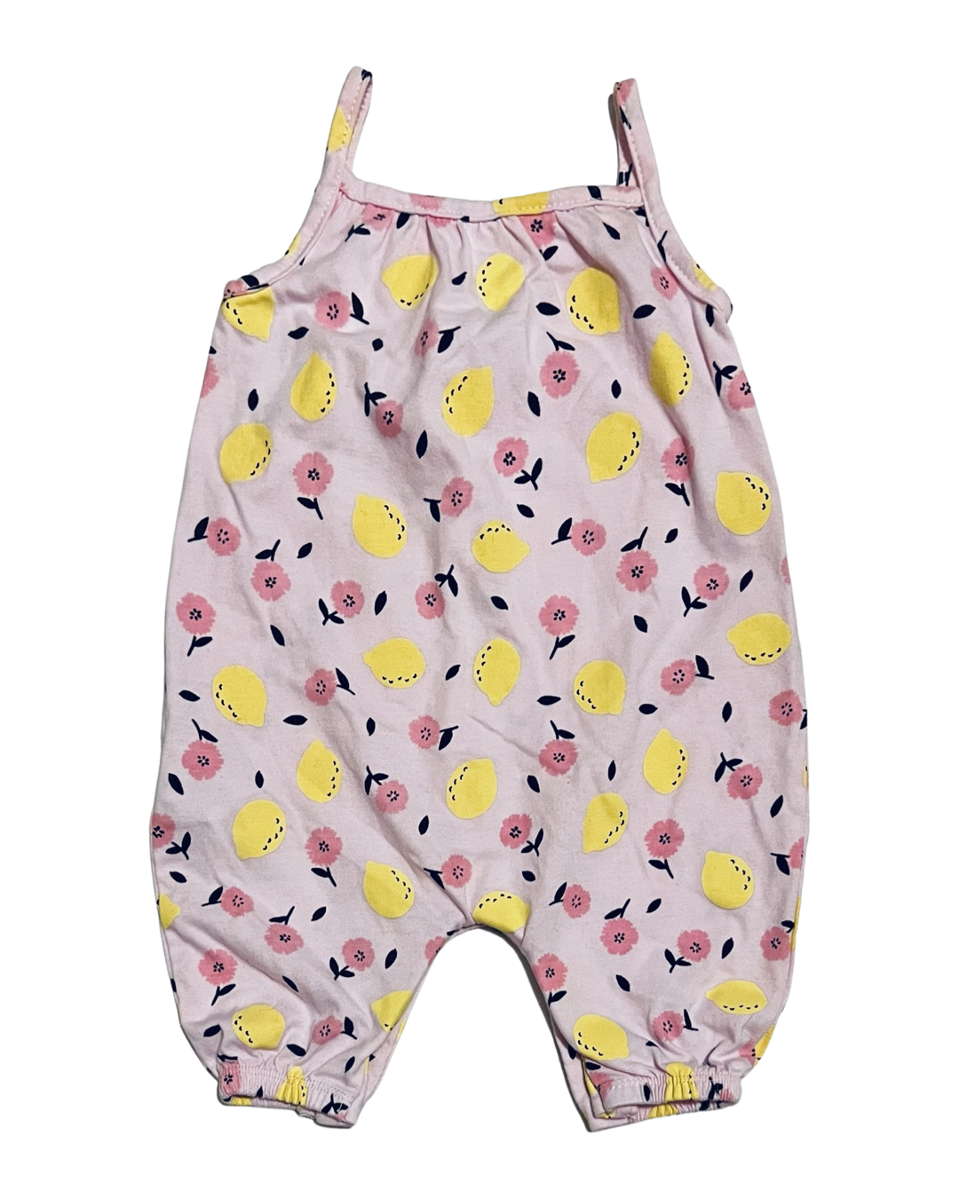 3M Baby Girl PL Baby Pink Lemon Bubble Romper
