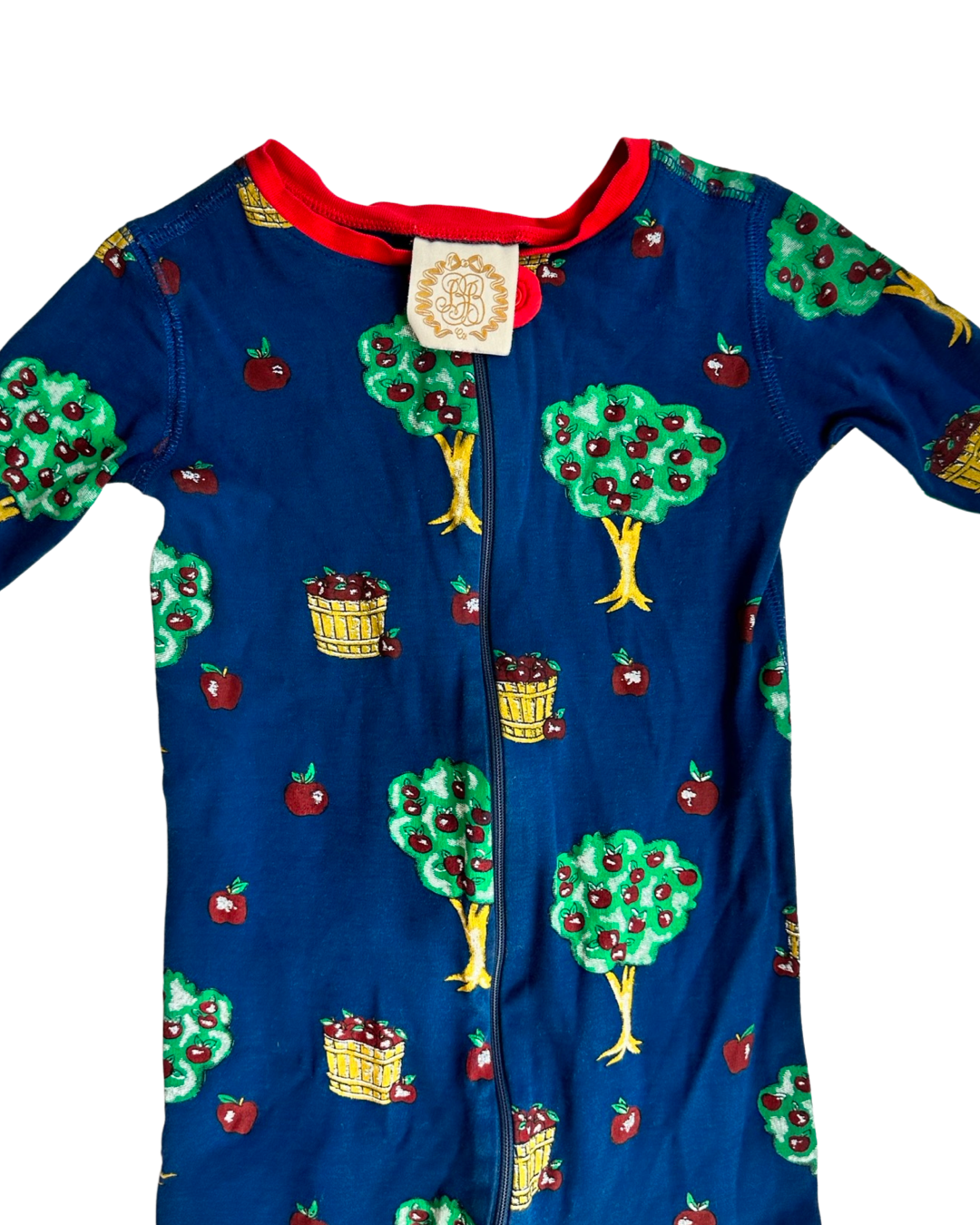 4T Toddler Boy Girl TBBC Beaufort Bonnet Company Johnny Appleseed Apple Tree Sleeper PJs