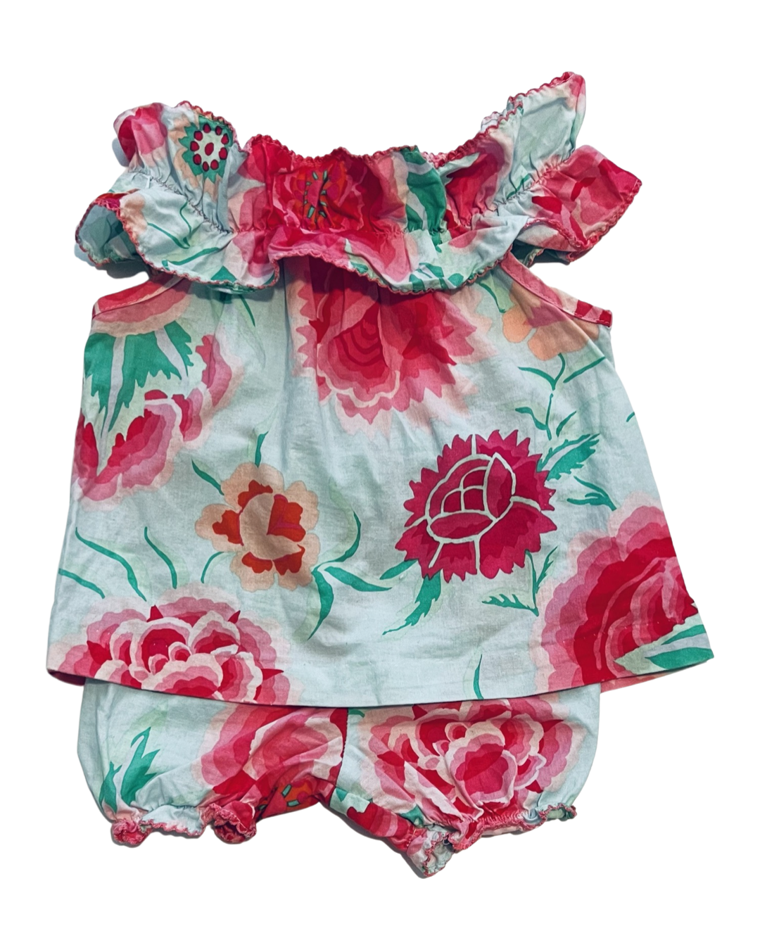 3M Baby Girl Boutique Le’ Za Me Floral Top Bubble Shorts Outfit