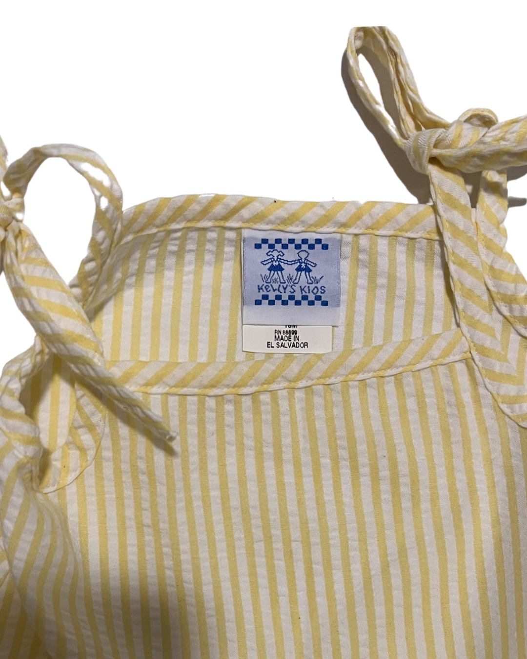 18M Baby Girl Yellow Seersucker Kelly’s Kids Dress