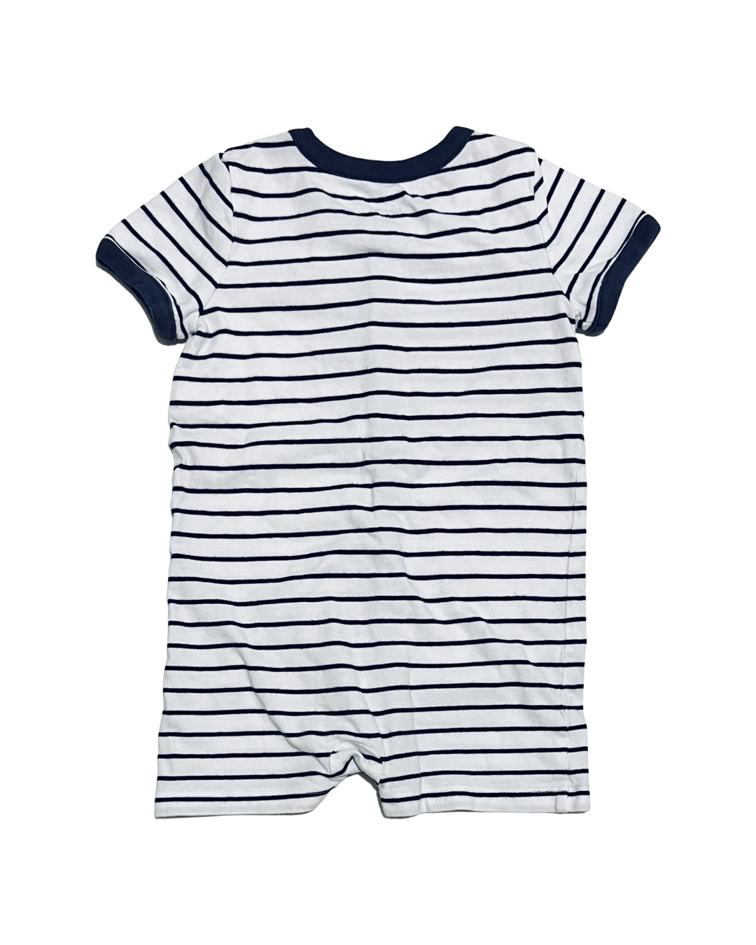 9M Baby Boy Navy / White Stripe Ralph Lauren Romper