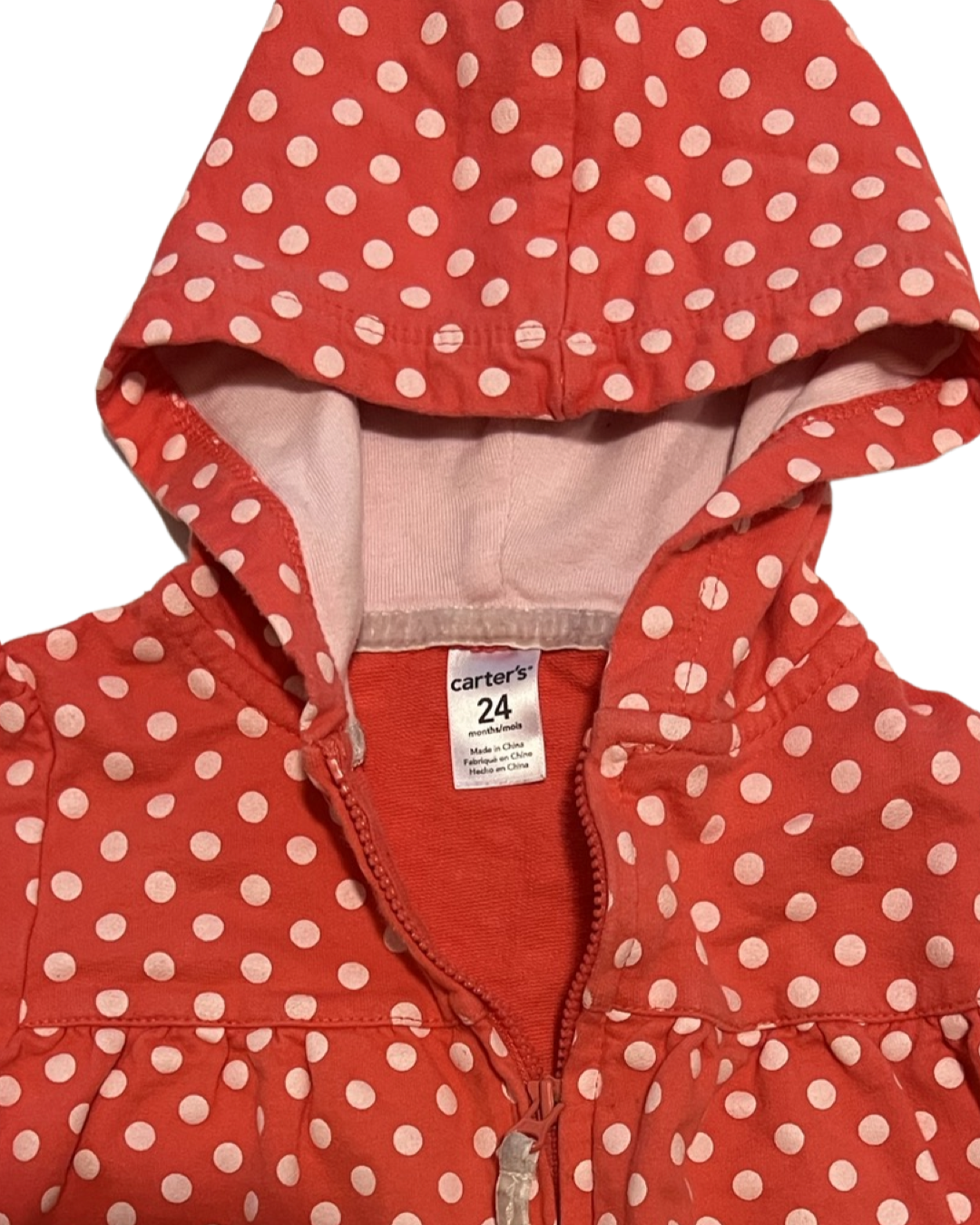 24M Baby Girl Carters Owl Zip Up Hoodie Top