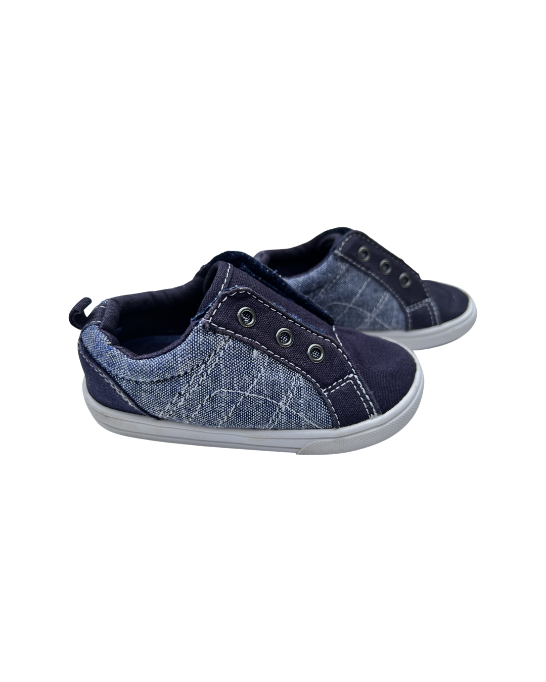 6C Toddler Boy Navy Blue WonderNation Canvas Velcro Shoes