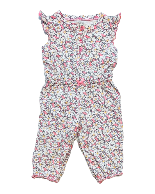 12M Baby Girl Carters Pink Floral Romper