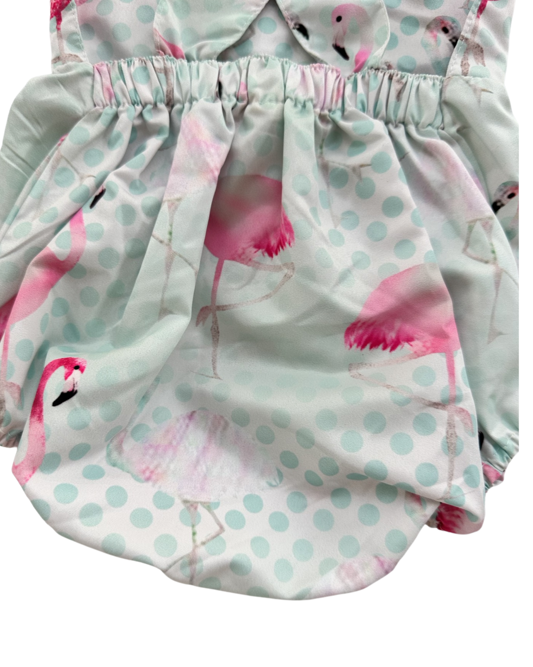 2T Toddler Girl Boutique Flamingo Crossback Bubble Romper