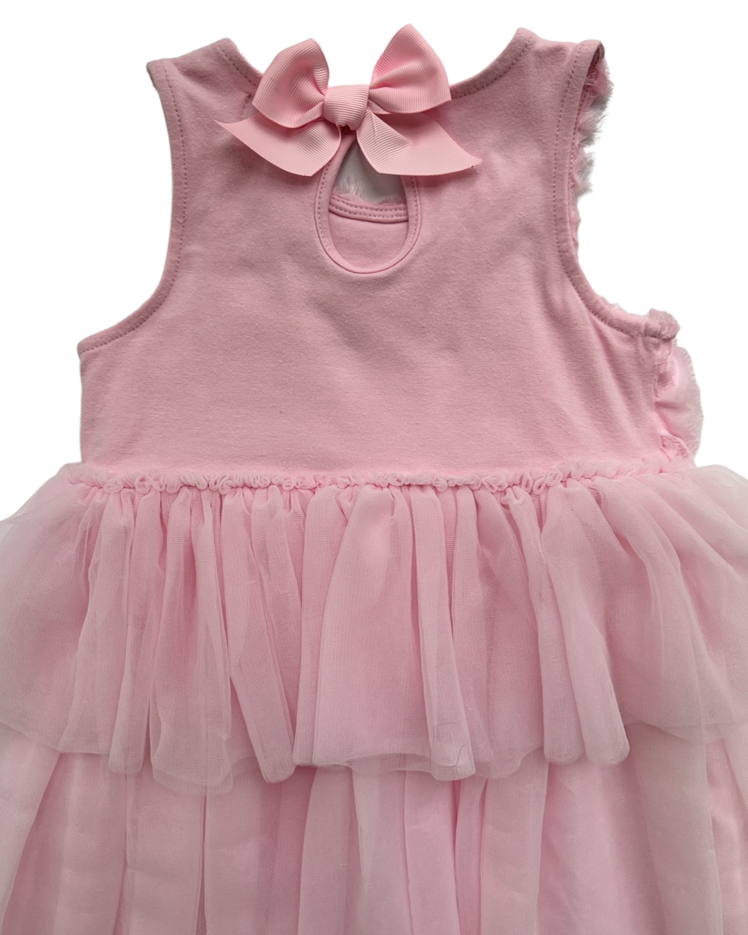 4T Toddler Girl MudPie Pink Tutu Fancy Rosette Dress