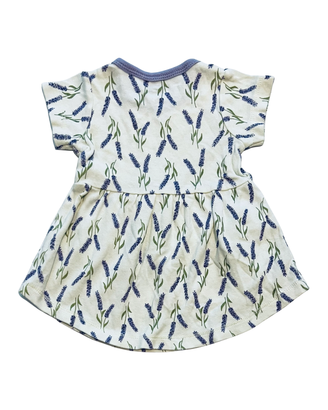 0-3M Baby Girl Purple Touched By Nature Organic Cotton Dress