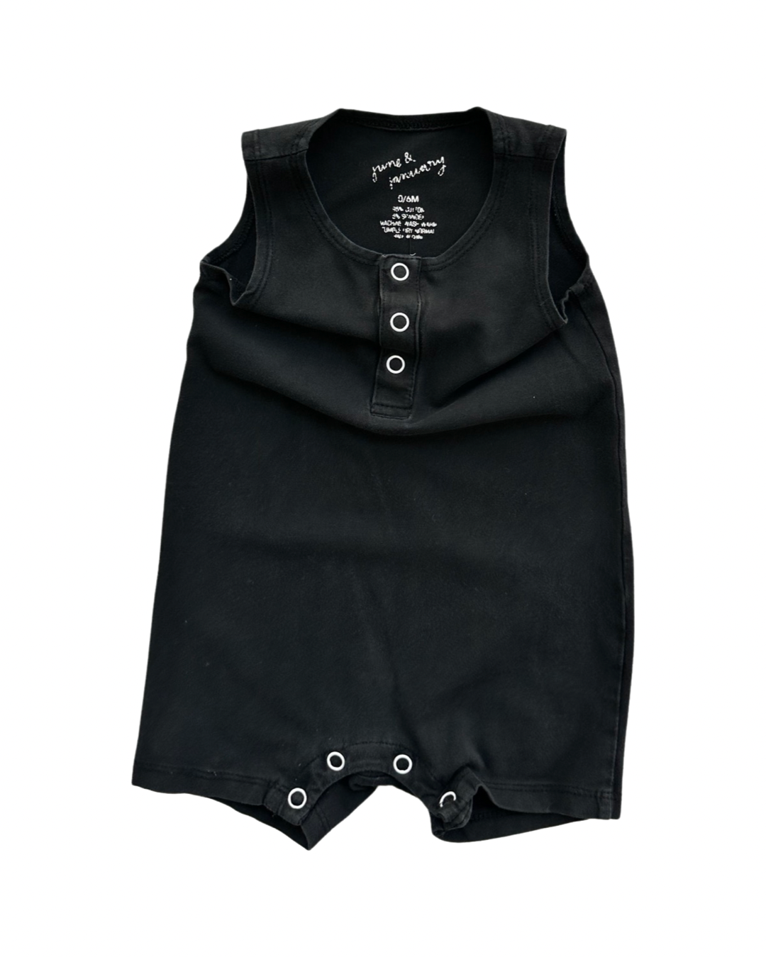 0-6M Baby Boy June & January Black Romper