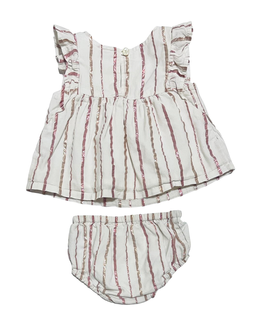 6-12M Baby Girl Old Navy Dress Set Top w/ Bloomers
