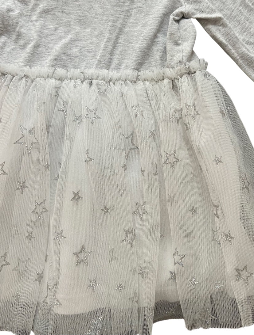 3T Toddler Girl Gray / White Star Tulle Cat & Jack Dress