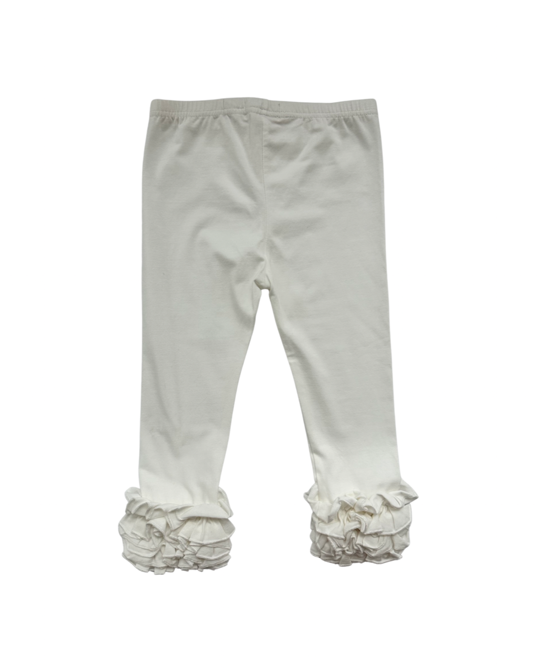 Girls Size 10Y Pearls & Piggytails White Icing Capri Leggings