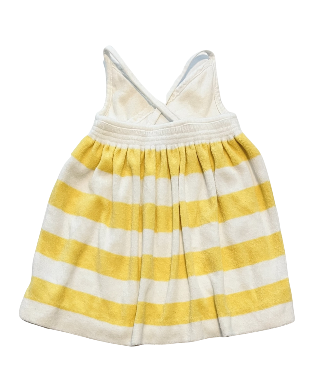 9M Baby Girl Ralph Lauren Yellow Striped Terry Dress / Swim Coverup