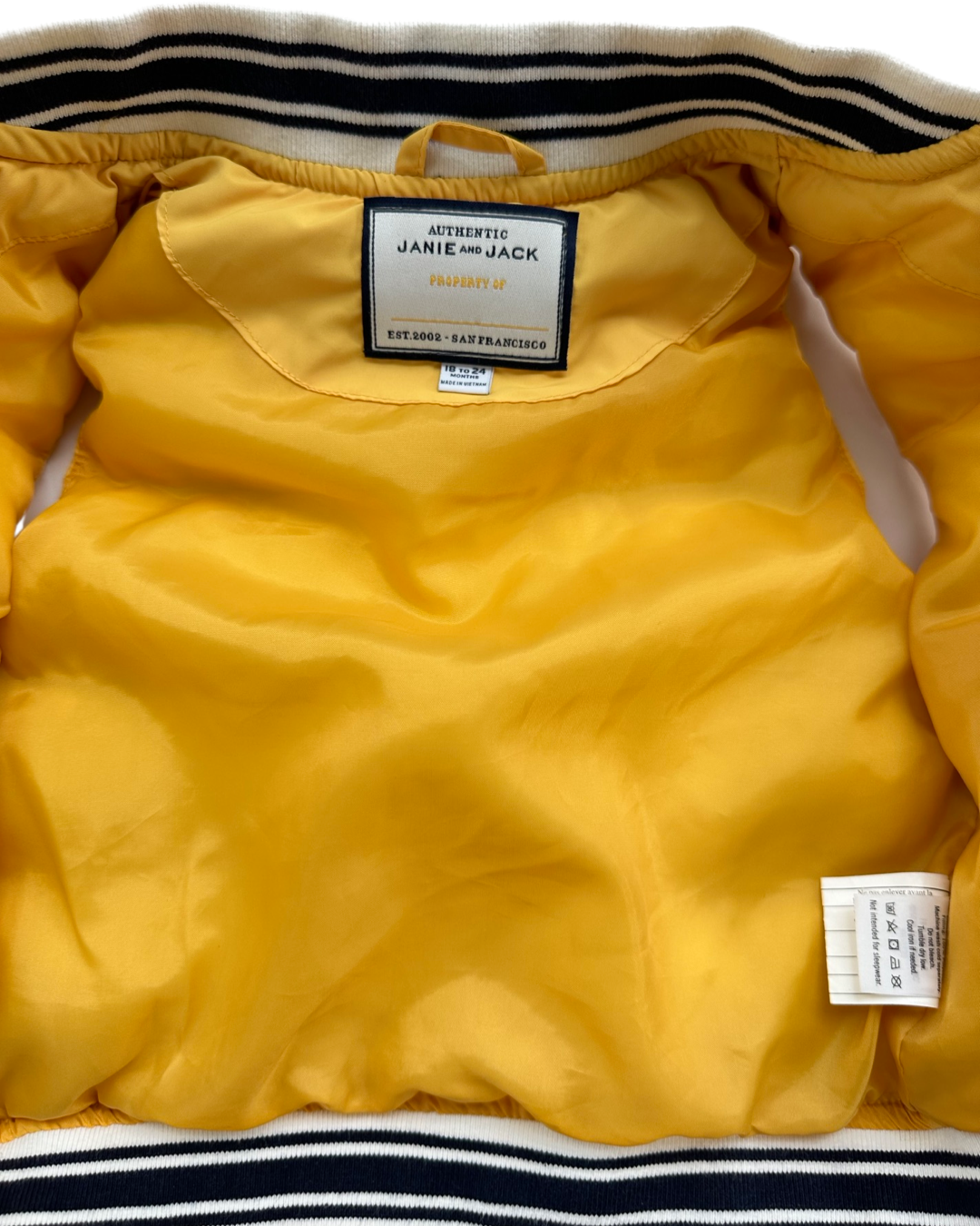 18M-24M Baby Boy Janie & Jack Yellow Puffer Vest