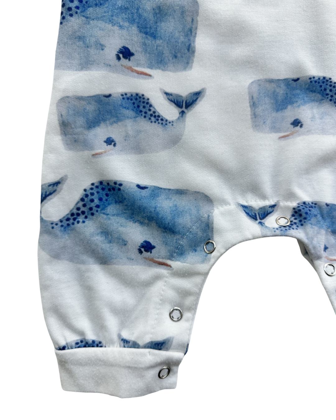 6M-12M Baby Boy Boutique Whale Romper