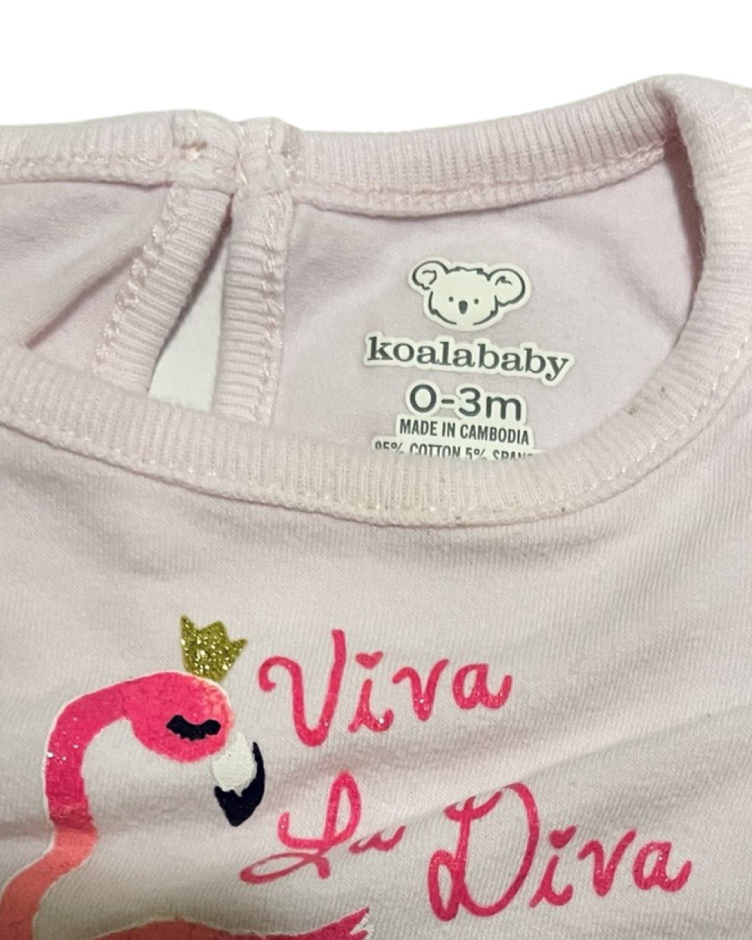 0-3M Baby Girl Koala Kids Pink Flamingo Shorts and Onesie Set