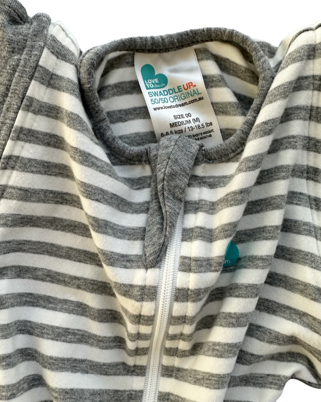 Medium Baby Boy / Girl Love to Dream 50/50 Swaddle Zip Off Arms