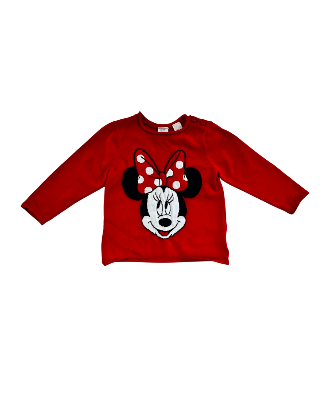 12M-18M Baby Girl H&M DISNEY Red Minnie Mouse Sweater Outfit