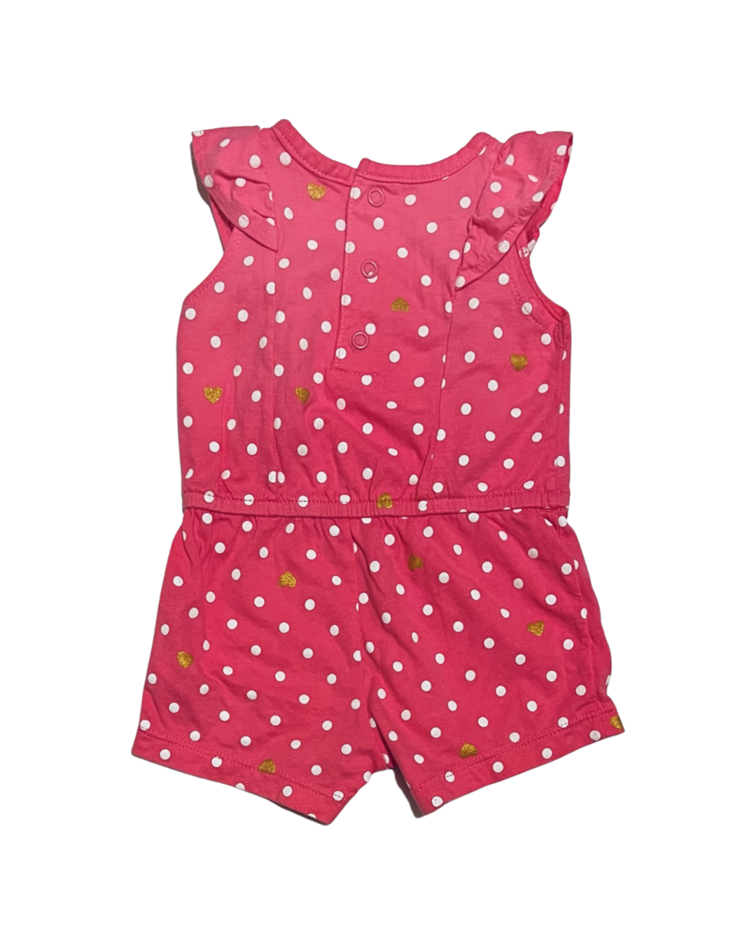 3M Baby Girl Carters Pink Polka Dot Bubble Romper