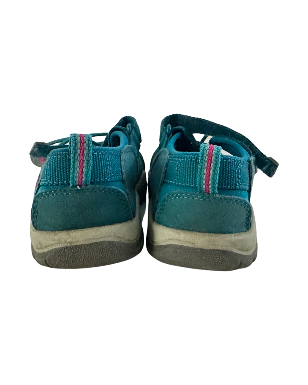 Youth Girls Size 1 Teal / Pink Keens