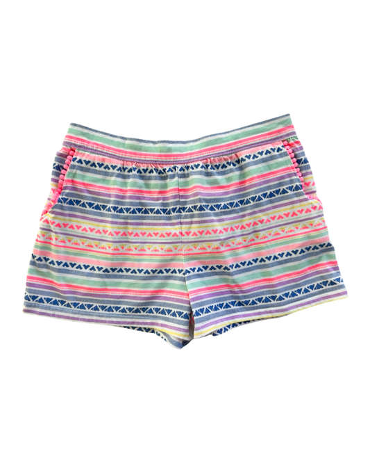 Girls Size 10/12 OshKosh B’Gosh Striped Heart Cotton Shorts w/ Pockets