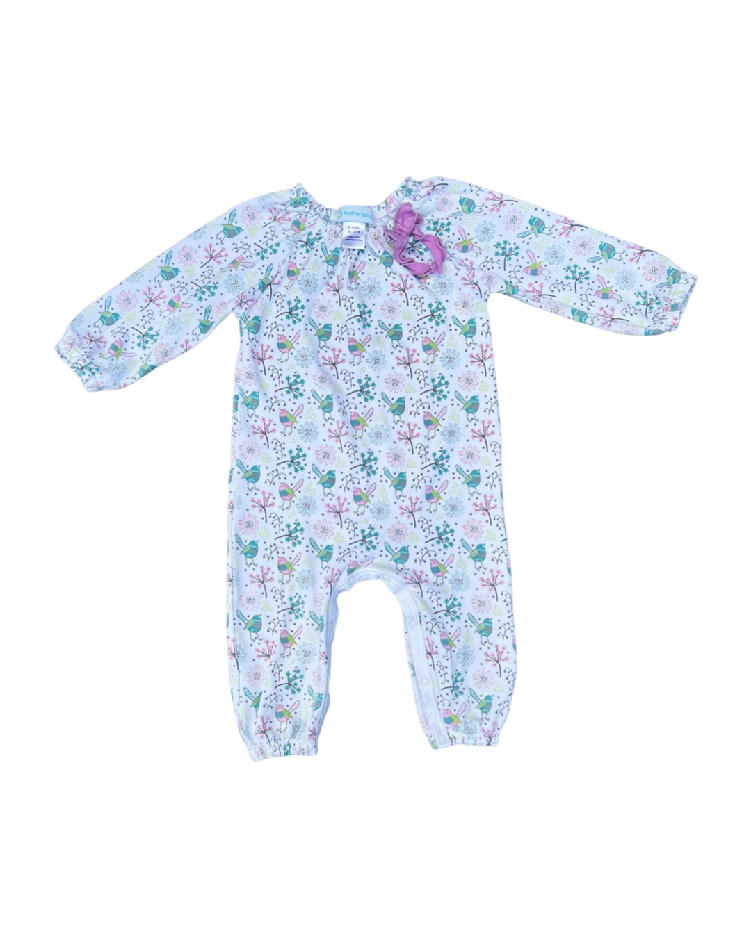 6-9M Baby Girl Feather Baby Boutique Bird Romper