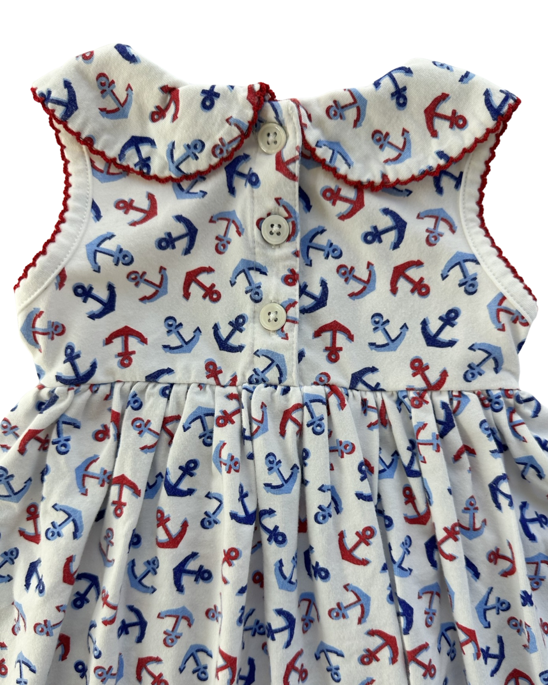 6M Baby Girl Red / White / Blue Anchor Rachel Riley London Dress