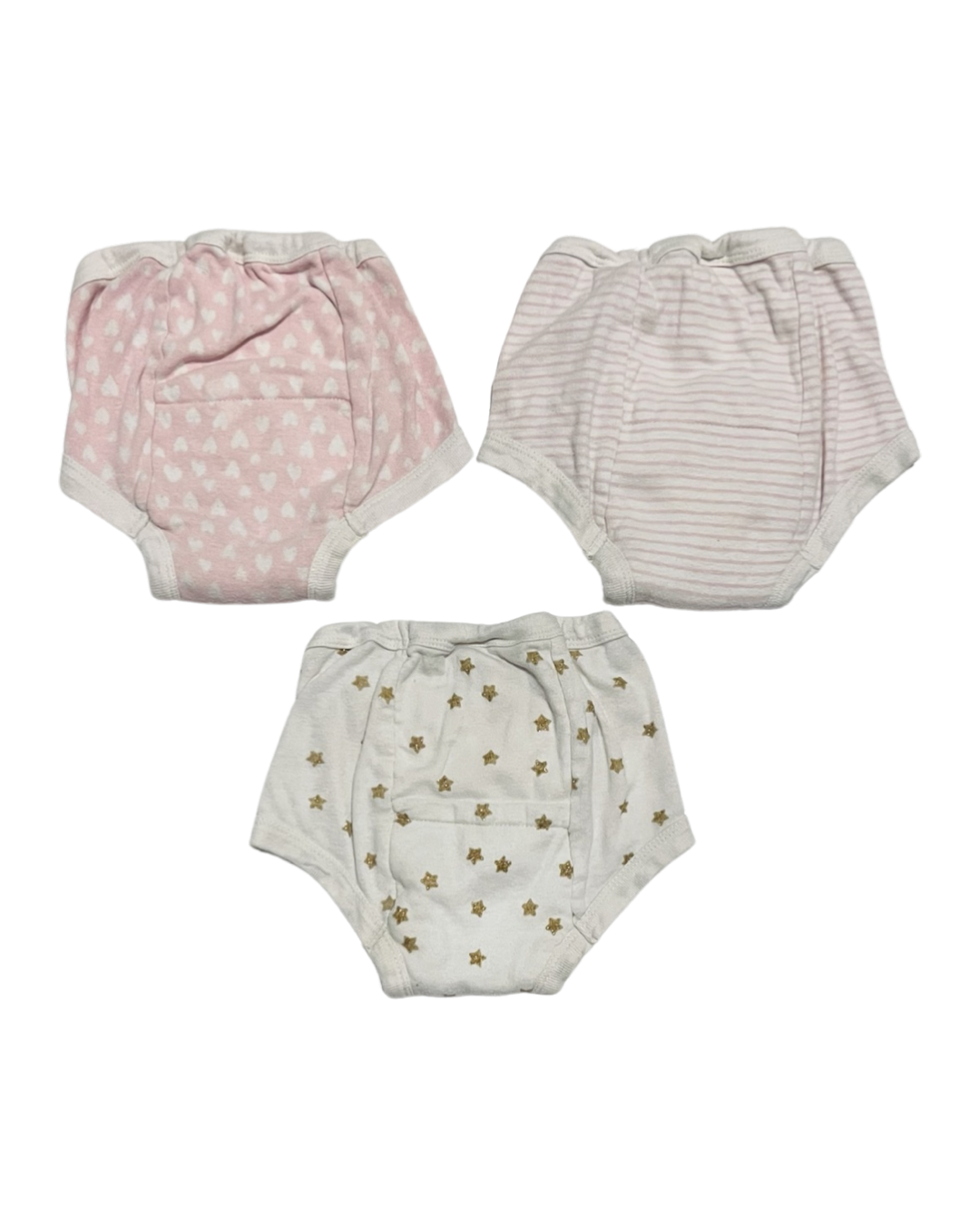 2T Toddler Girl Pink / Cream / Gold Training Underwear