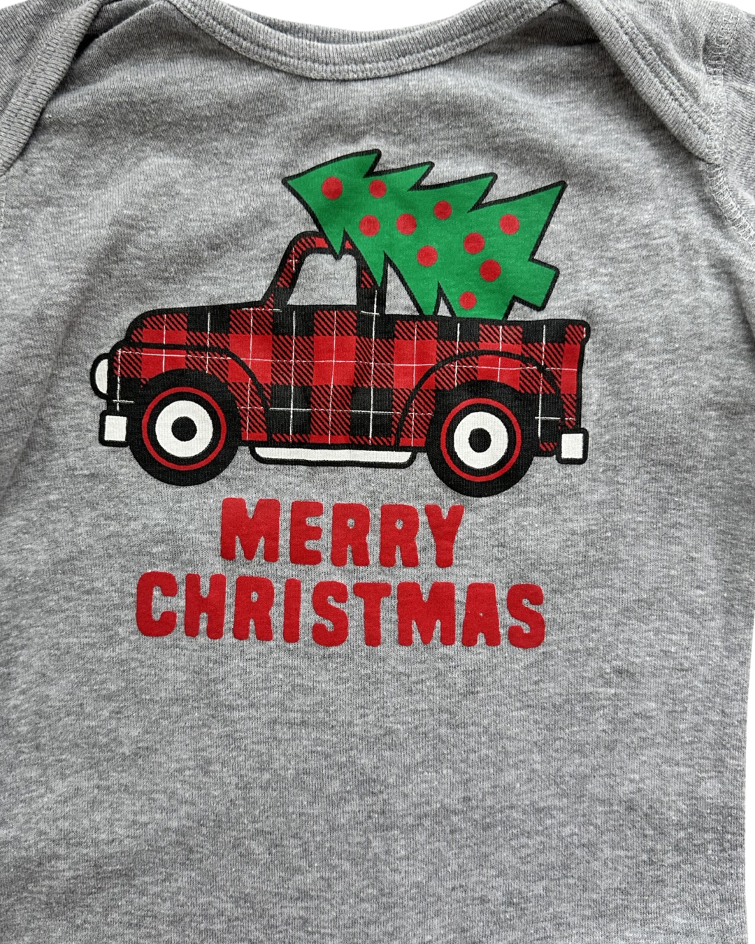 18M Toddler Boy Rabbit Skins Christmas Truck Romper