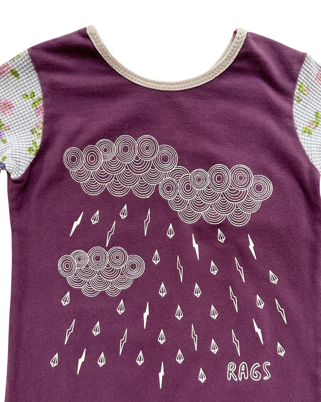 12M-18M Baby Girl RAGS to Raches Purple Storm Cloud Romper