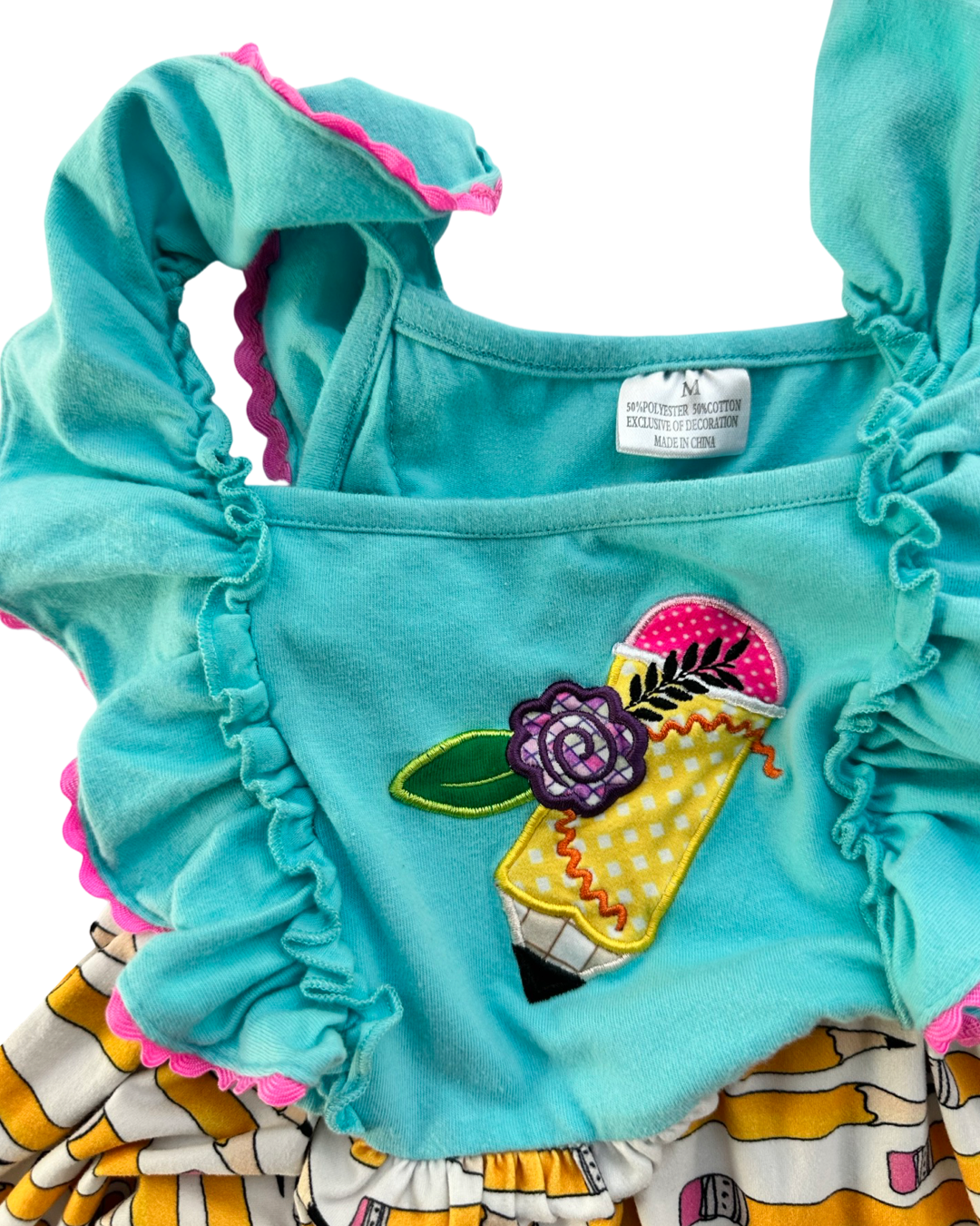 3T Toddler Girl Back to School Boutique Pencil Dress