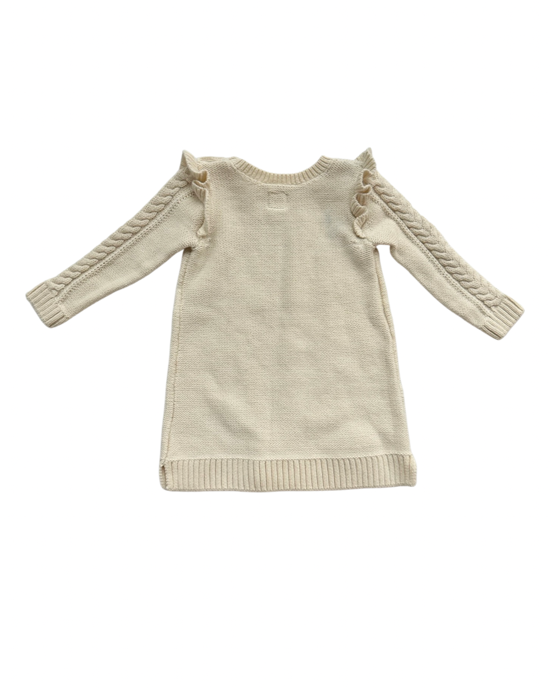 6-12M Baby Girl Cream Baby Gap Cable Knit Sweater Dress