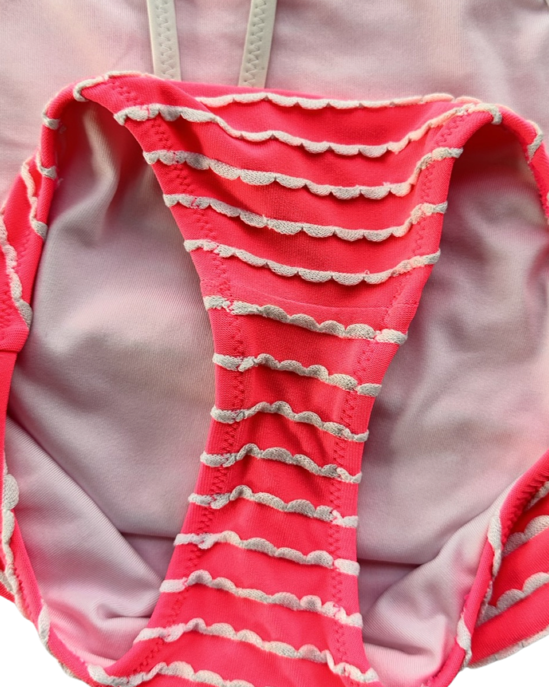 3T Toddler / 4T Toddler Girl Sunuva Hot Pink / White Striped One Piece Swim Suit