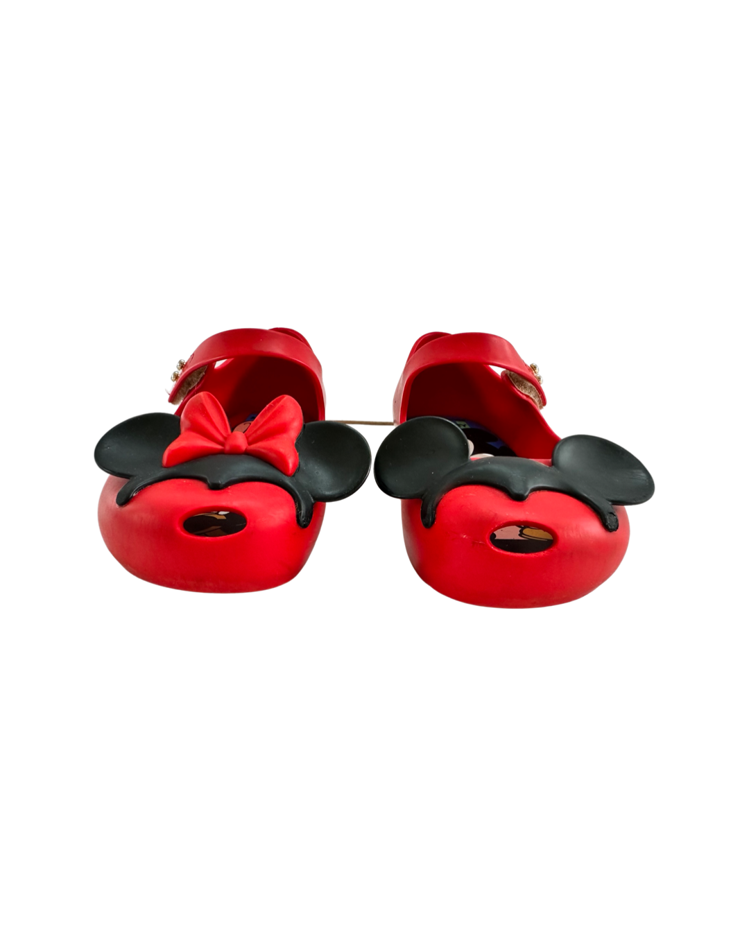 10C Toddler Girl Mini Melissa Disney Minnie & Mickey Red Mary Jane Shoes
