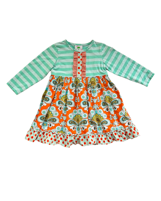 4T Toddler Girl Shrimp & Grits Dress
