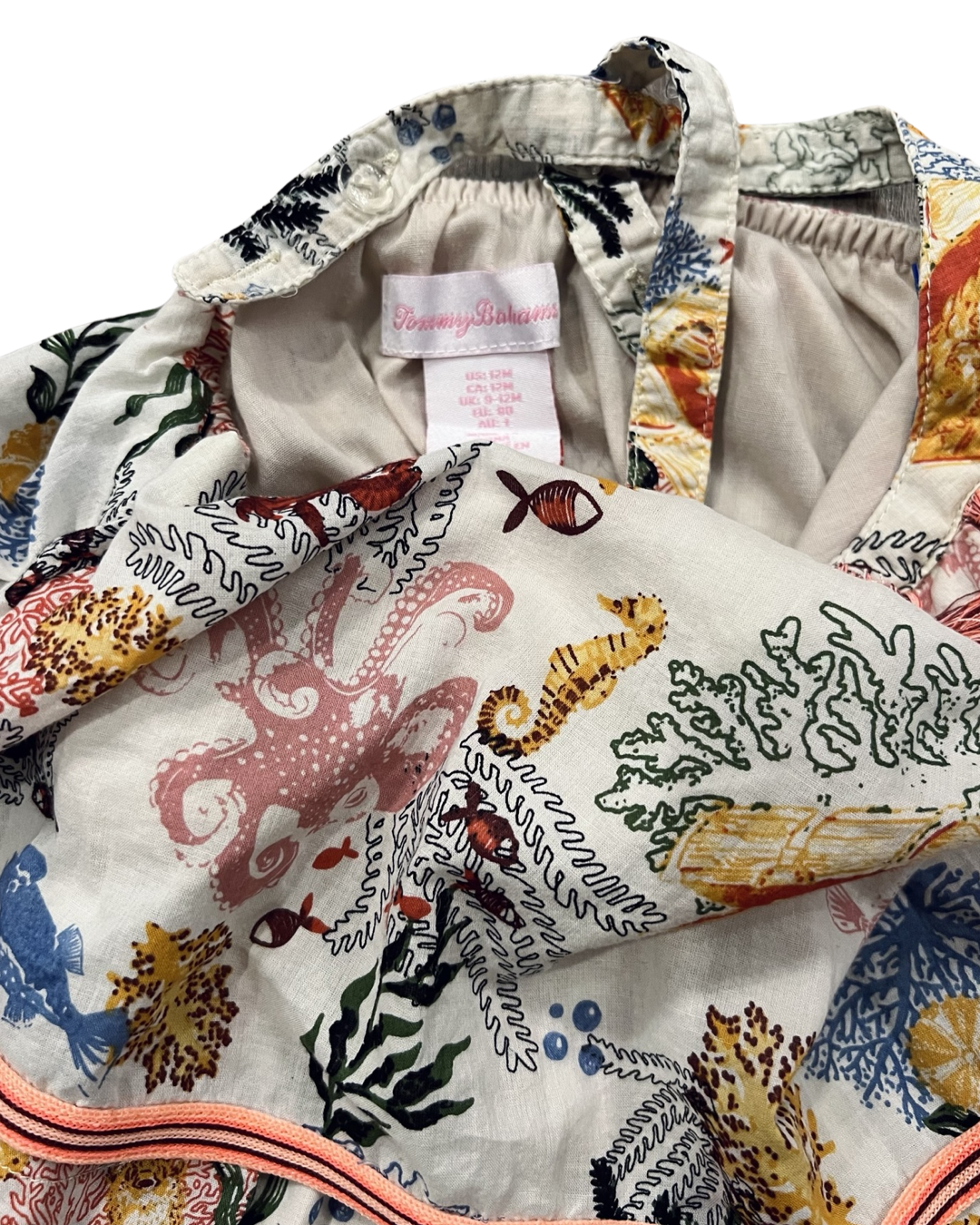 12M Baby Girl Tommy Bahama Sea Life Romper