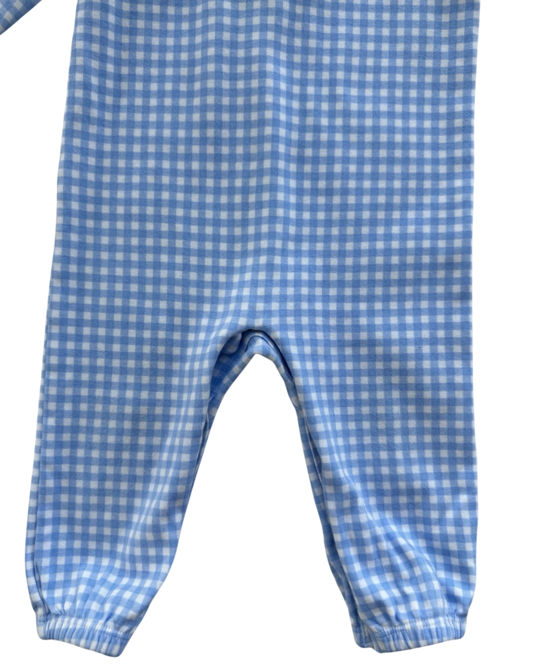 9M Baby Boy Crown & Ivy Blue Gingham Smocked Romper