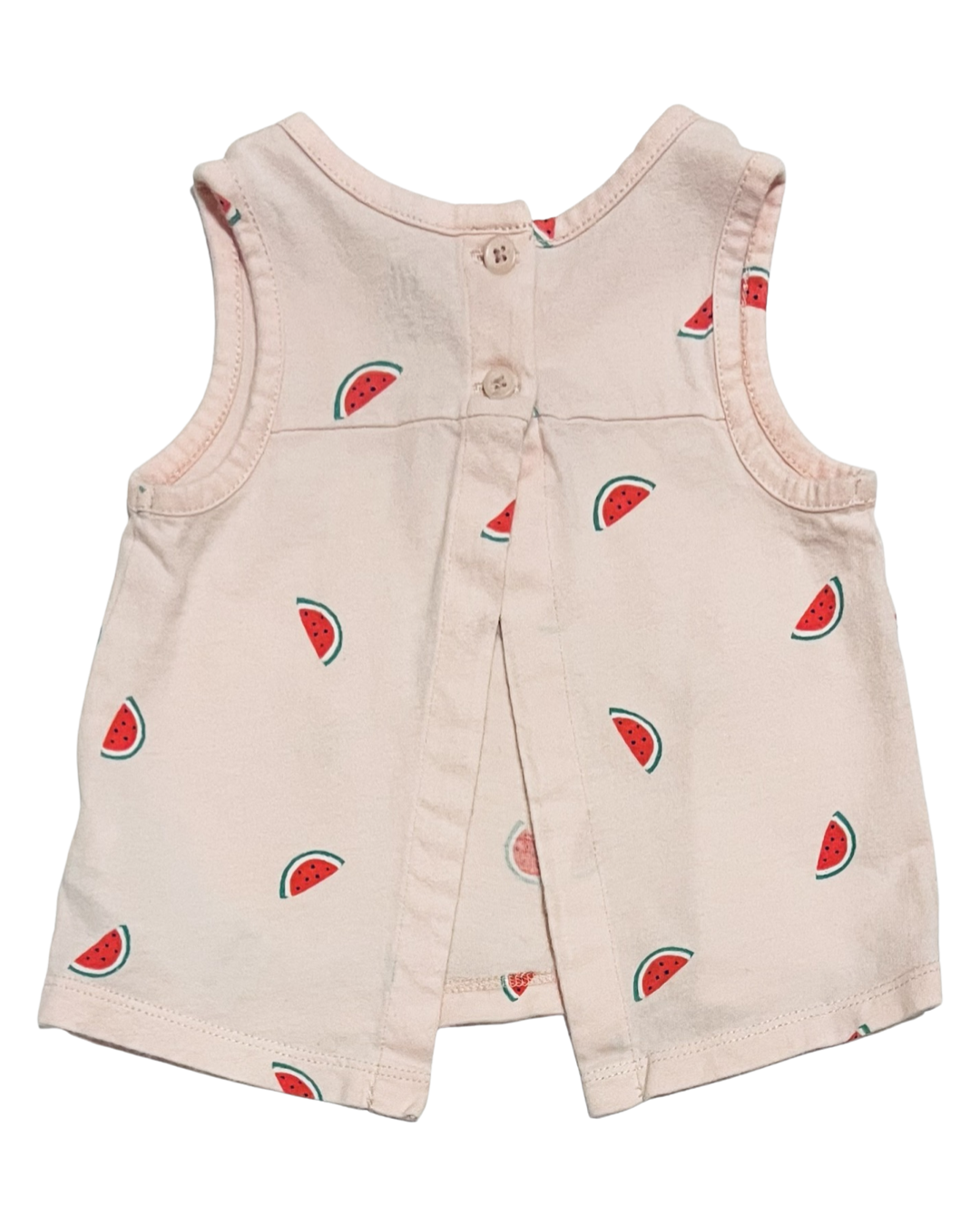 6-12M Baby Girl Pink Baby Gap Watermelon Open Back Top