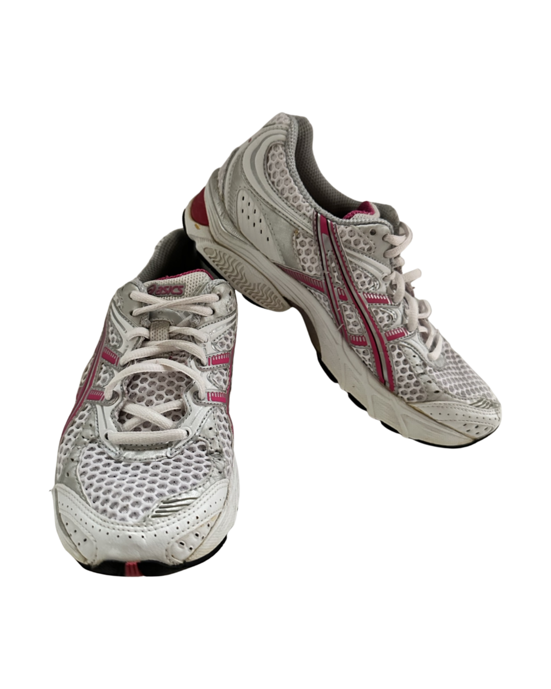 Women’s Size 7 Asics Pulse White Pink Running Shoes T9e5n