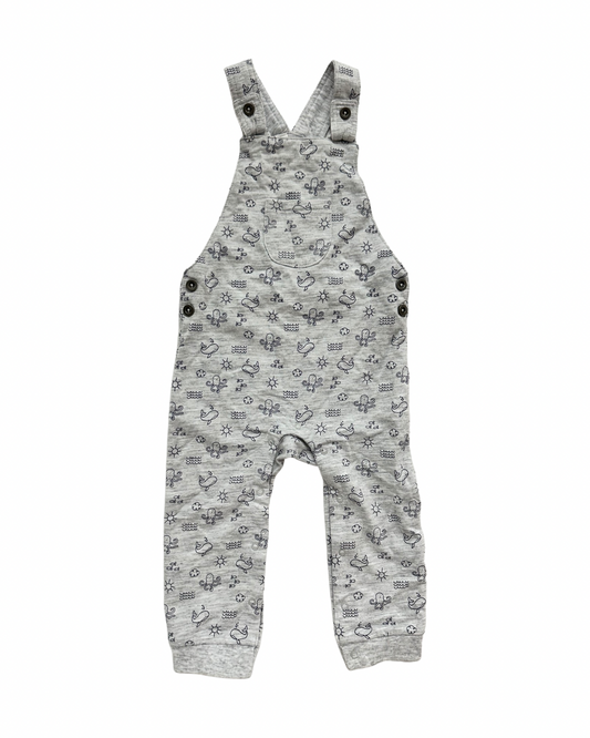 18M Baby Boy F&F Baby Gray Sea Life Romper