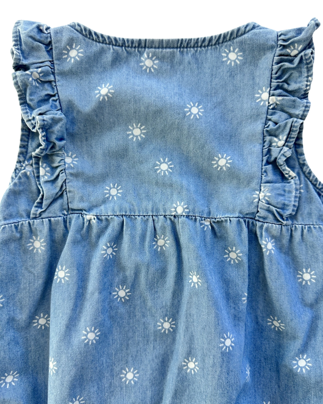 24M Baby Girl Carter’s Chambray Sunshine Bubble Romper