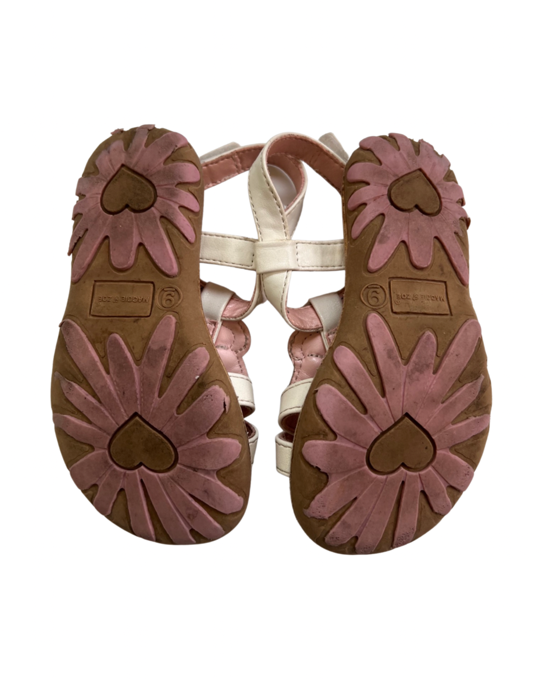 9C Toddler Girl Maggie & Zoe White Unicorn Sandals