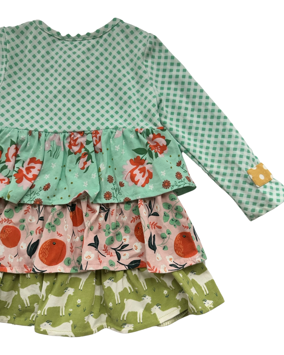 6-12M Baby Girl Matilda Jane x Joanna Gaines Teal Floral Seedling Dress w/ Bloomers