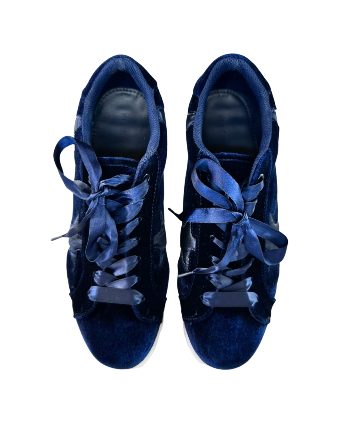 Women’s Size 10 Madden Girl Navy Velvet Starstruck Fashion Sneakers Shoes