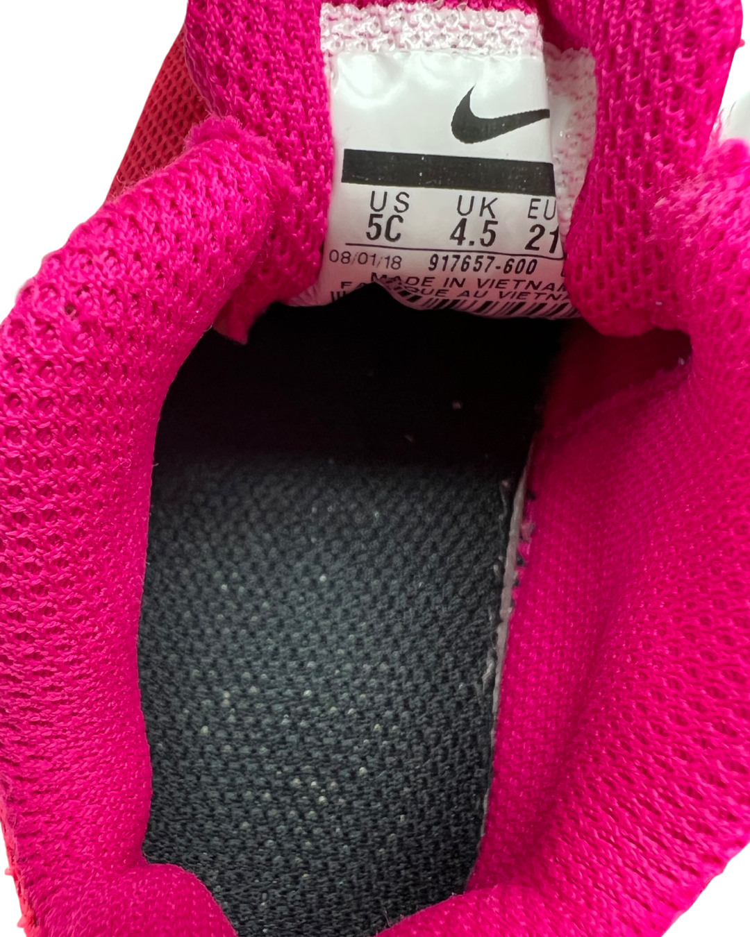 5C Toddler Girl Pink Nike Air Tennis Shoes