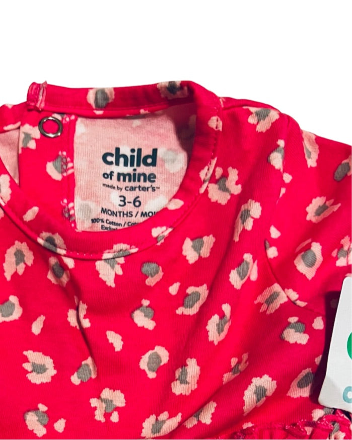 3-6M Baby Girl Carters Pink Kitty Cat Dress