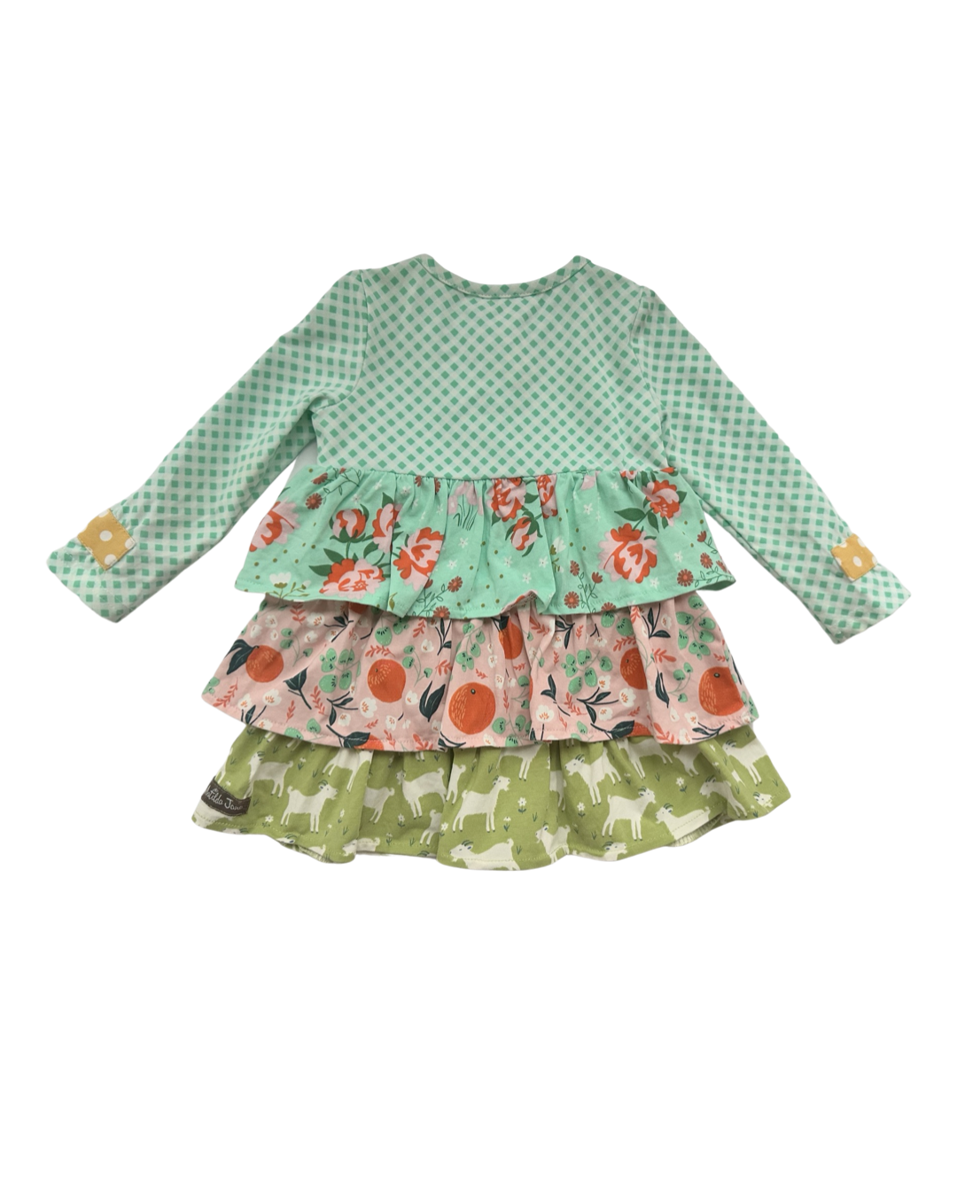 6-12M Baby Girl Matilda Jane x Joanna Gaines Teal Floral Seedling Dress w/ Bloomers